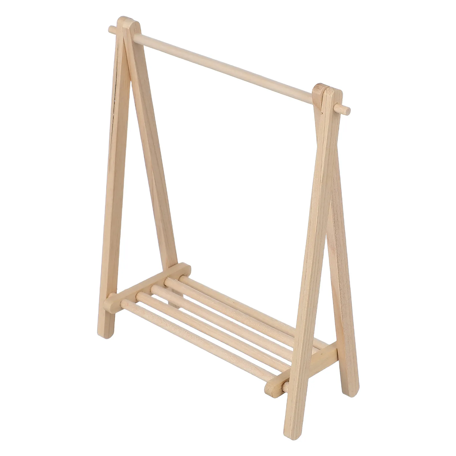 

Miniature Folding Clothes Rack Portable Hanger Rack for Dollhouse Clothes Socks Towel Jewelry Holder Indoor Small Drying Stand