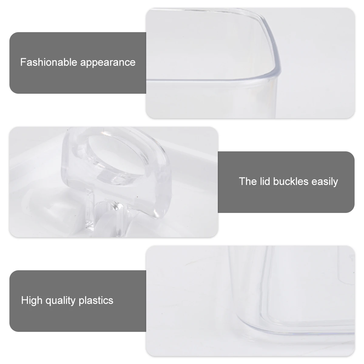 

Plastic Sealed Food Container Transparent Cereals Container Household Jar Airtight Locking Design Food-Safe Grains Tank