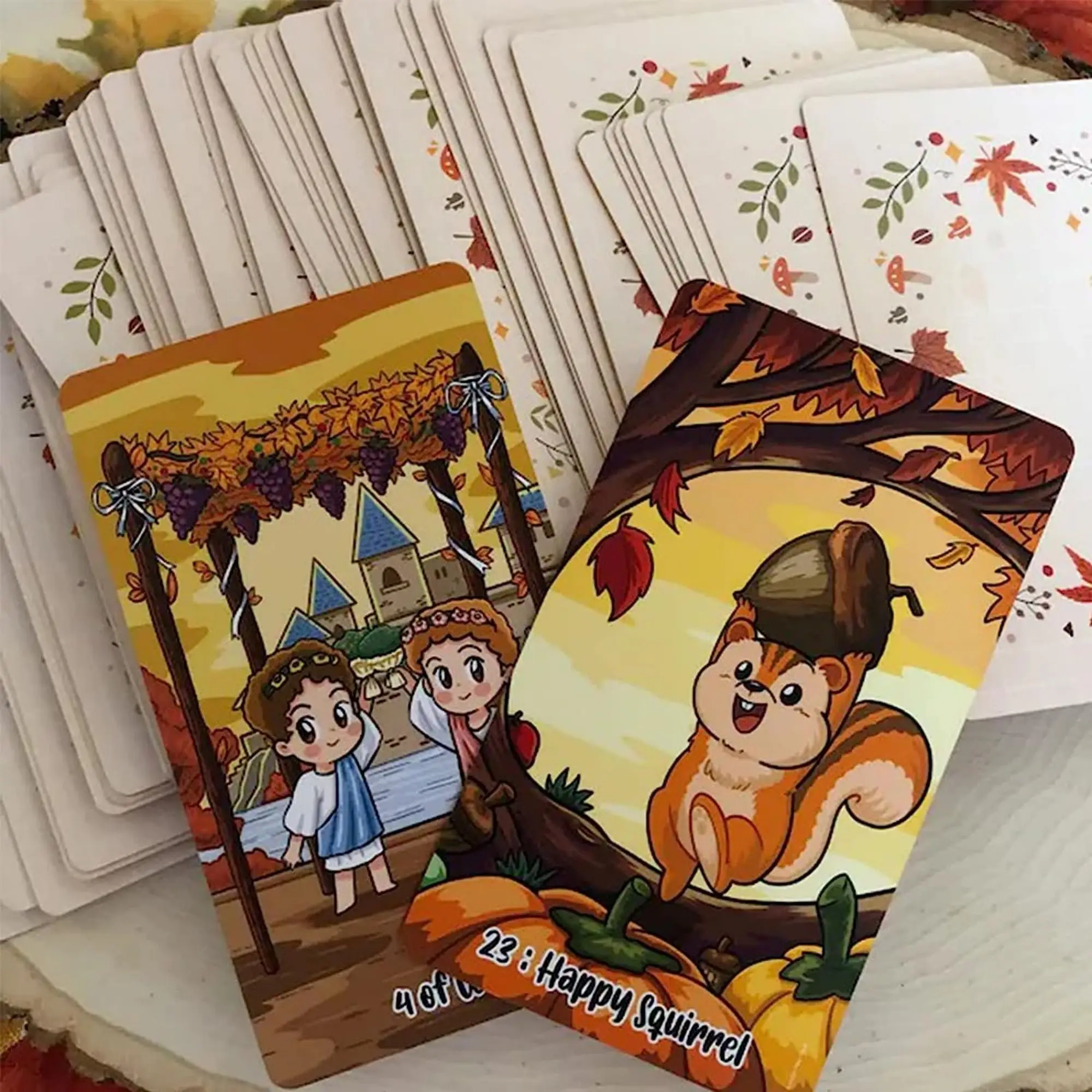 New 12x7cm Autumn Miss 79-Card Tarot Deck in English For Children Toys Good Gift Divination Future Entertainment Board Game