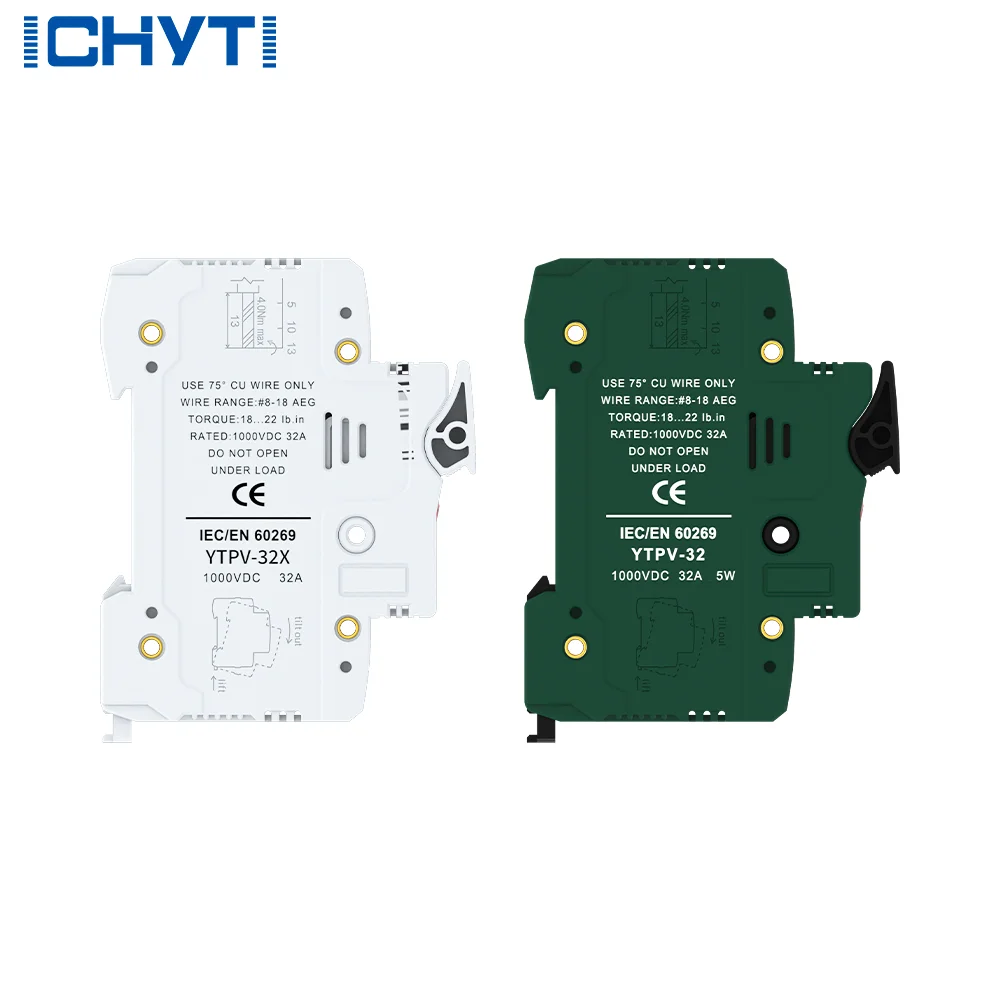 30PCSCHYT YTPV-32 1Sets 1 Pole 10x38mm GPV PV DC Schmelzsicherung 1000V 32A Sicherung Und Sicherungshalter Für Sonnensystem Schutz