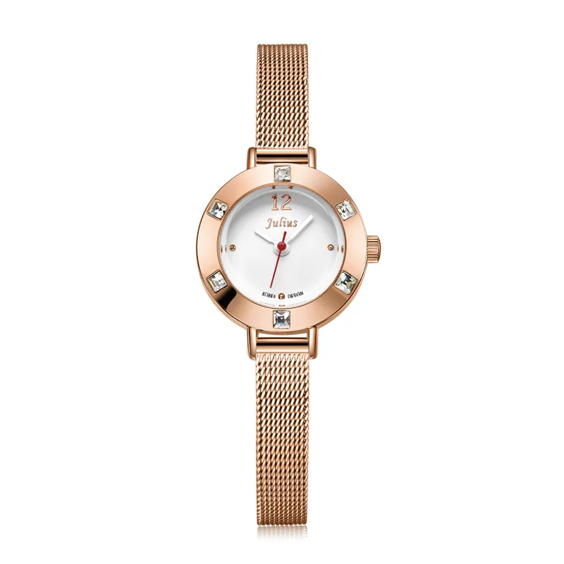 

JULIUS Mini Women's Watch Japan Quartz Lady Small Hours Heart Fine Fashion Stainless Steel Bracelet Girl's Gift No Box