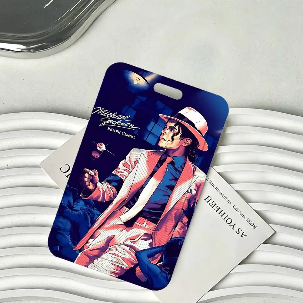 M-Michael Jackson ID Card Holder Badge Holders Lanyard Business Exhibit School Strap Neck Hang