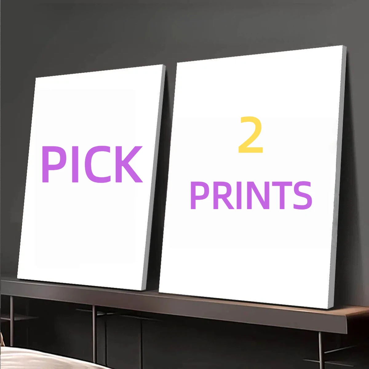 2pcs/set of custom canvas photo wall art posters, suitable for family pets, birthdays, weddings, landscape home decoration