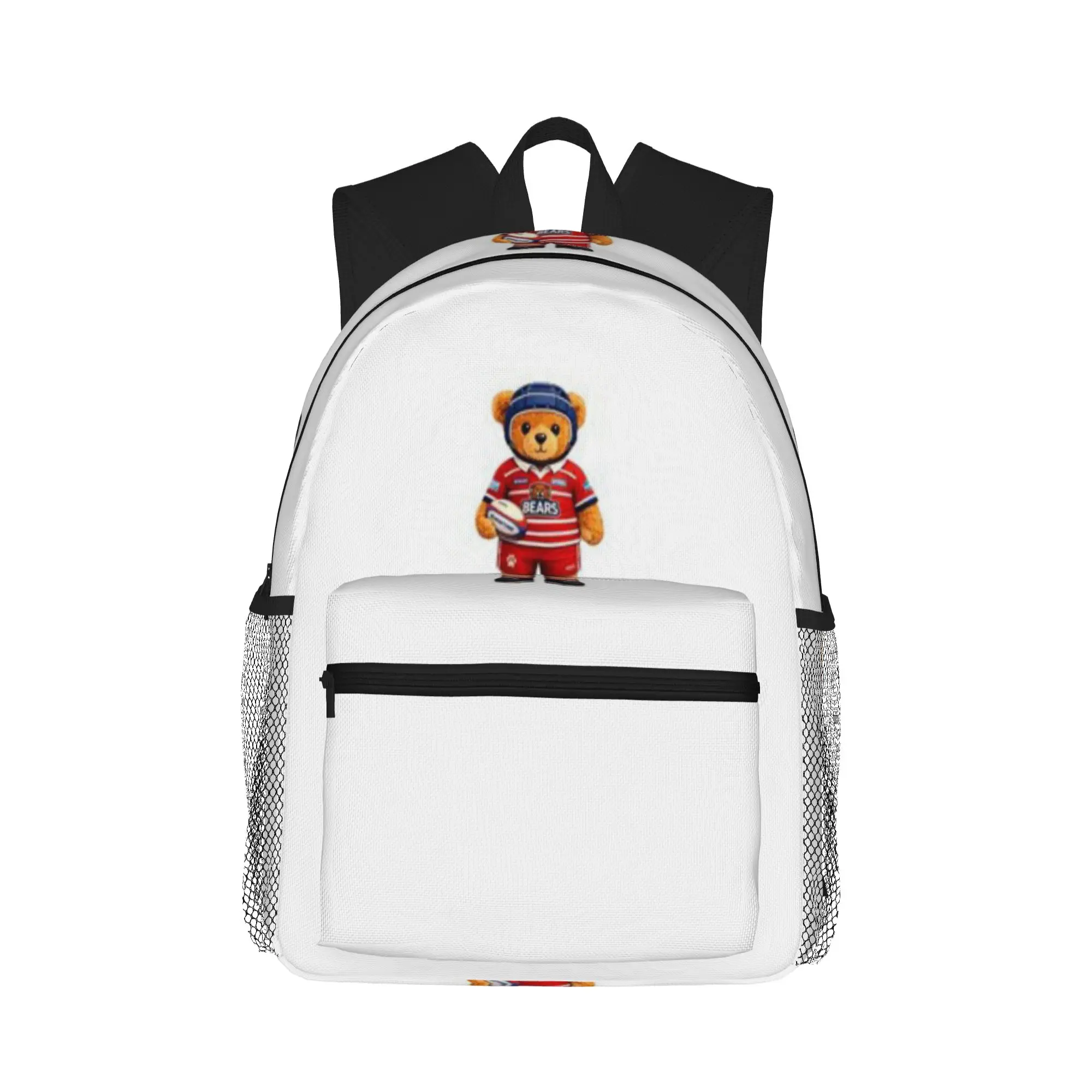 

Cute Rugby Teddy Bear Bear With Me Funny Sports Graphic Casual Backpack for Students and Adults Men's backpack