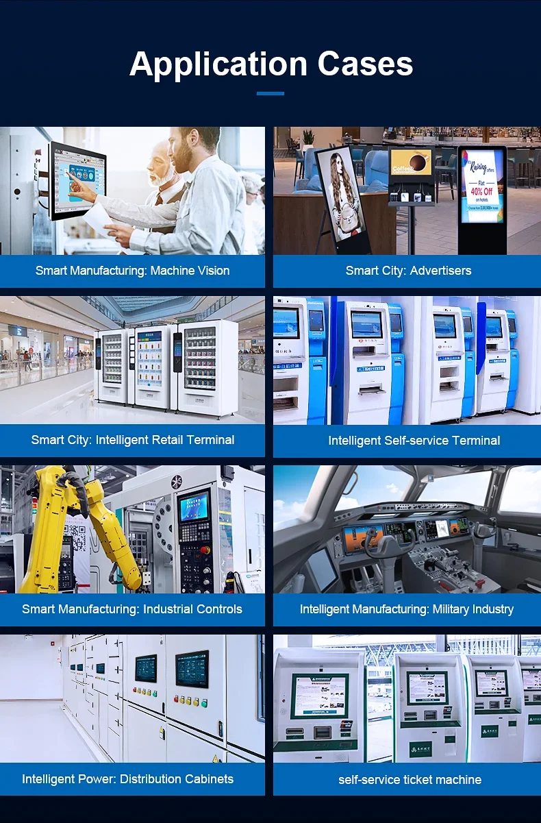 2026 OEM High Brightness IP65 10-Point Capacitive Touchscreen Aluminum Alloy 3-Year Warranty Android/Linux Panel PC Industrial