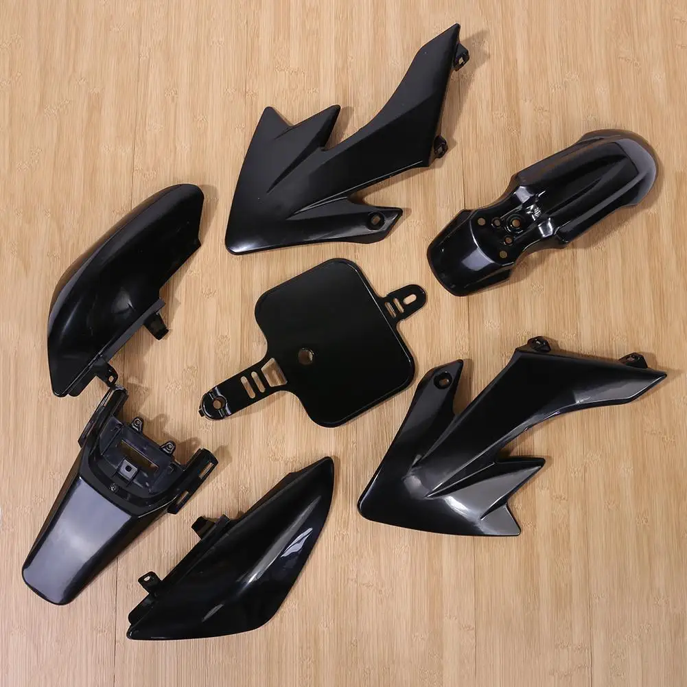 Black Plastic Fairing Kit for Honda CRF XR 50 CRF 125cc SSR PRO Pit Dirt Bike Car Ornamental Mouldin Automobile Car Ornamental