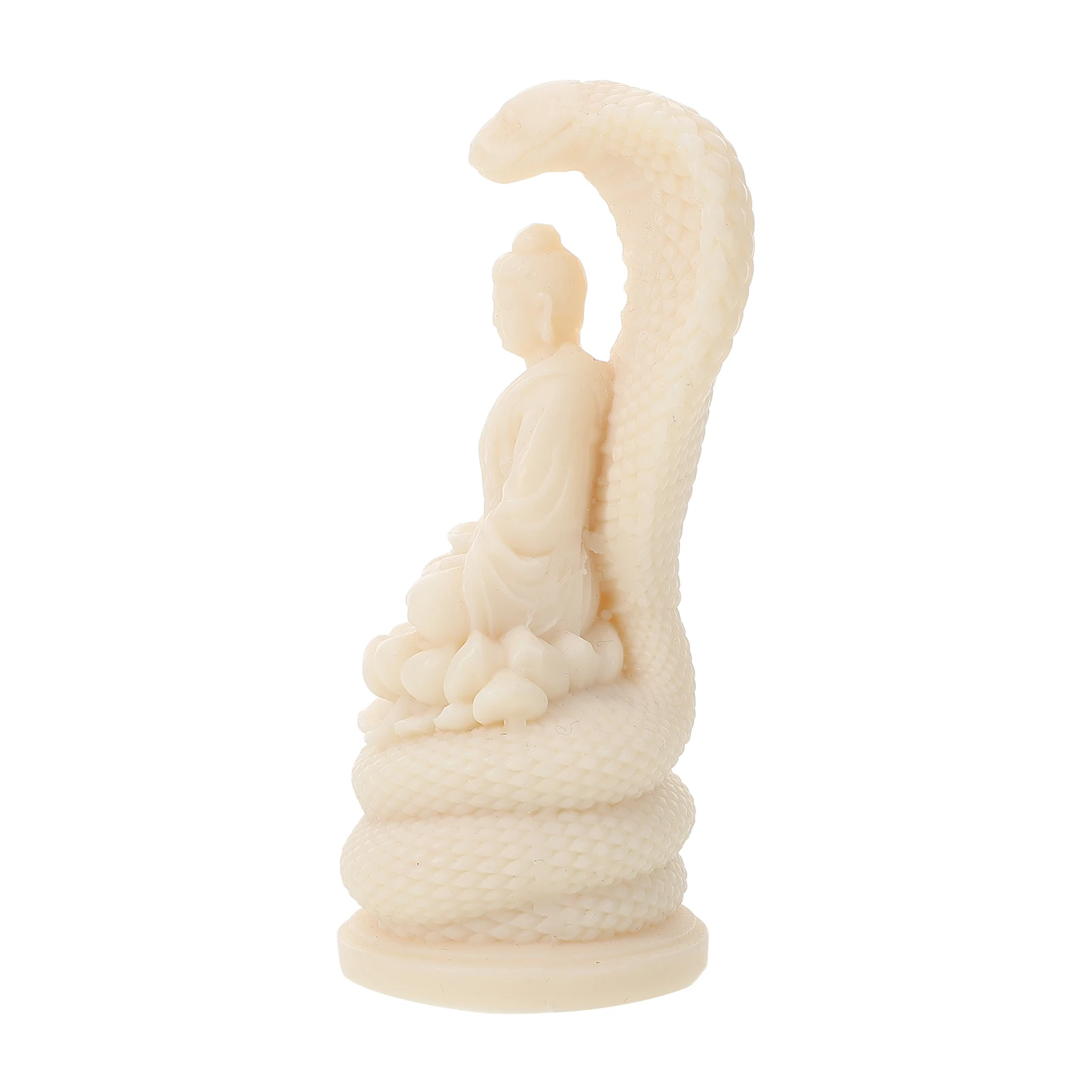 

Ivory Fruit Snake Buddha Statue Zen Garden Decoration Mini Sculpture Home Car nament Easy Clean Smooth Surface