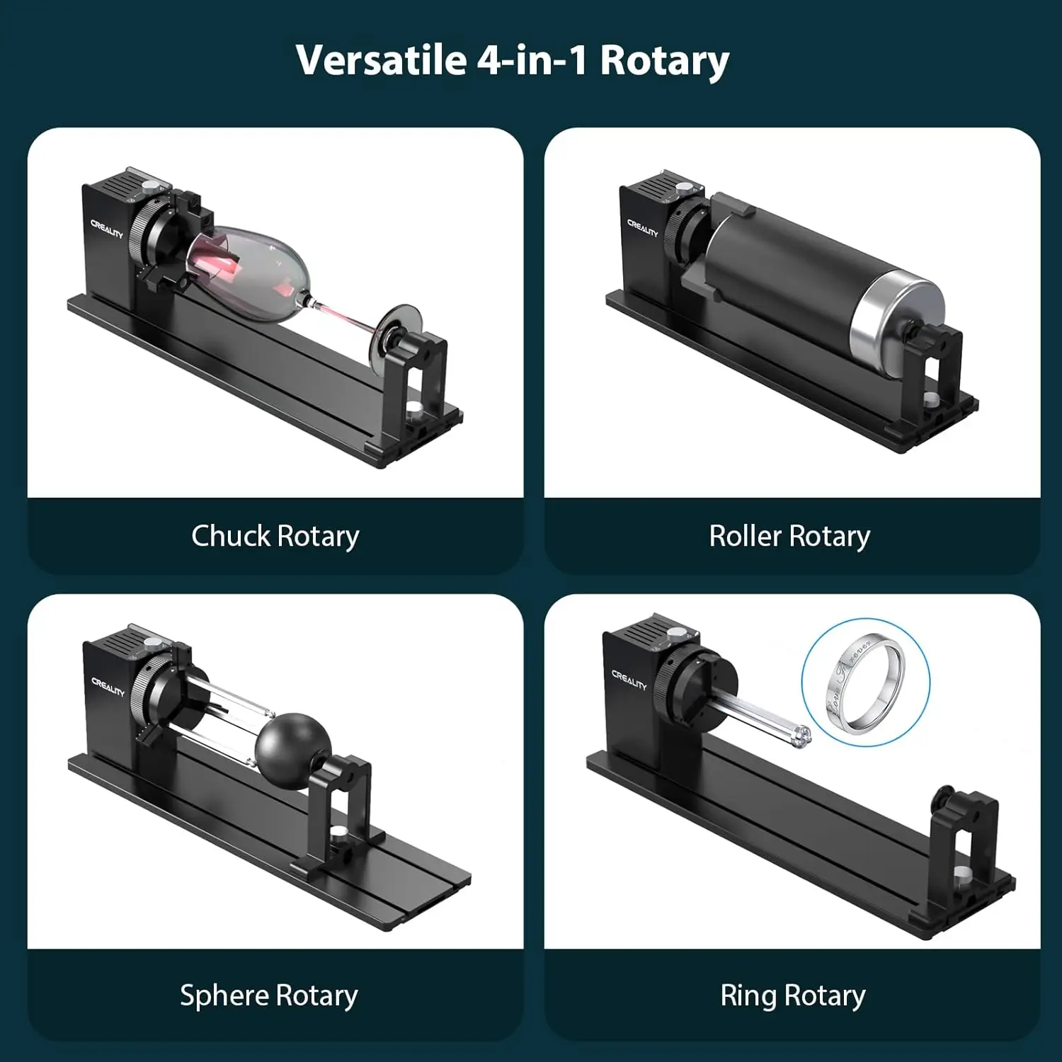 Creality-Graveur laser 7.5W, kit de rouleaux distants 4 en 1 pour anneau de gobelet en verre, machine à graver pour bois et métal