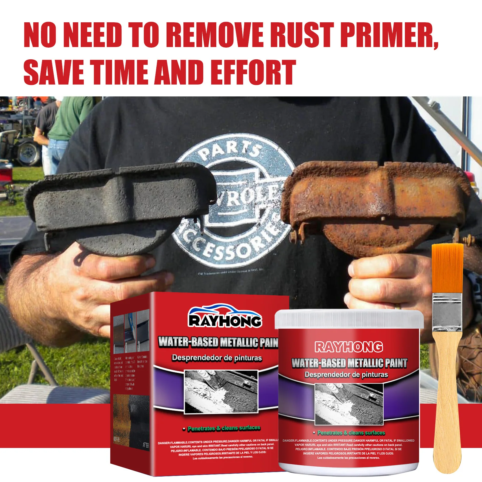 Car Rust Converter Paint Remover Anti-rust Free Primer Metal Renovation Pine Remover Water-based Metallic Renovator Prevention