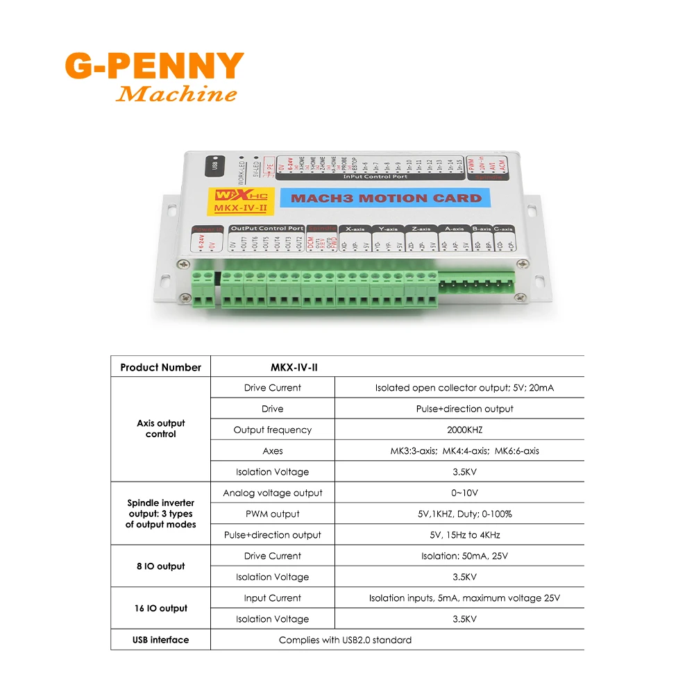 USB CNC MACH3 4 Axis Controller CNC Interface Control Board Card high frequency 2000Khz stepper motor servo motor breakout board