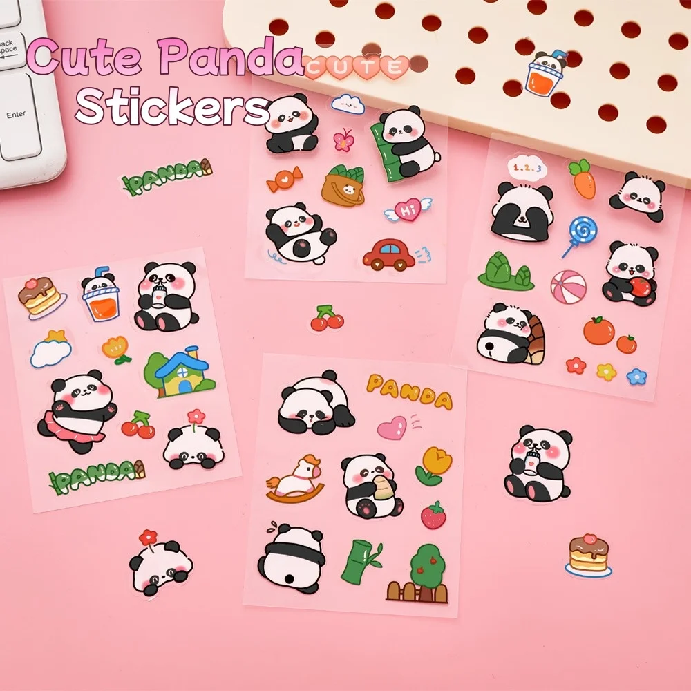 

10/20/50 листов, наклейки с милой пандой для детей, наклейки для рукоделия, скрапбукинга, водонепроницаемые стаканы для домашних животных, планировщики, студенческий приз, подарок