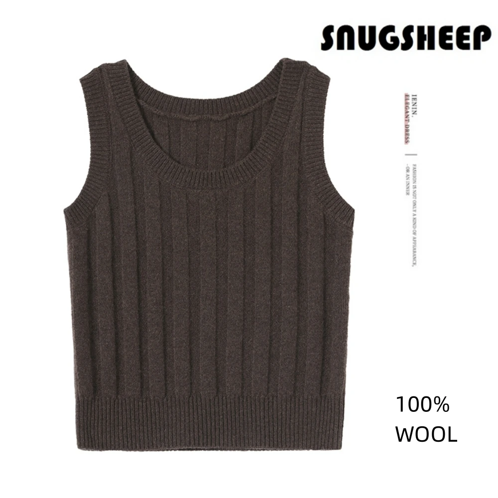 women vest wool sweater knit top brown womens winter sweaters black clothes vintage sleeveless tops gilet striped vests woman