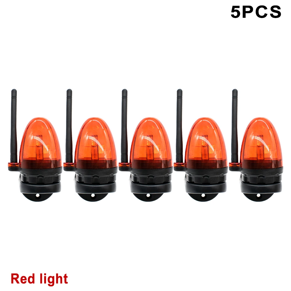 5pc Signal Strobe Flashing Lamp AC DC 12-265V LED Gate Flashing Light Lamp Alarm Lamp For Swing Sliding Gate Opener/Barrier Gate