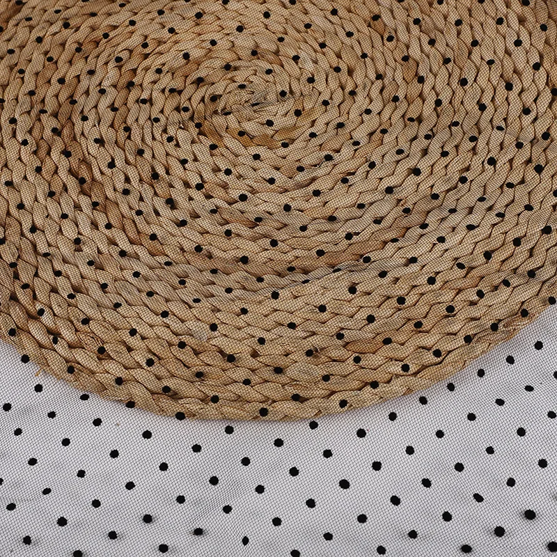 Tela de Tul con Puntos Flocados, Tela de Malla de Dureza Media para Ropa Infantil, Camisetas Interiores, Accesorios para el Cabello y Faldas