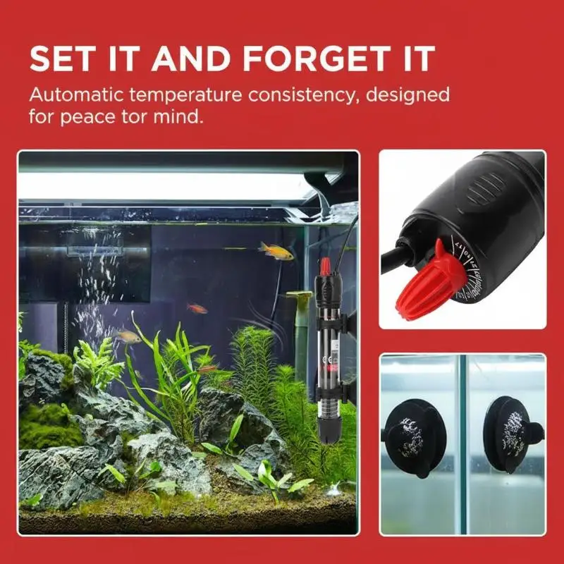 

AC220-240V 50HZ AT700 Fish Tank Automatic Constant Temperature Heating Rod 25W 50W 100W 200W 300W Glass Heating Rod