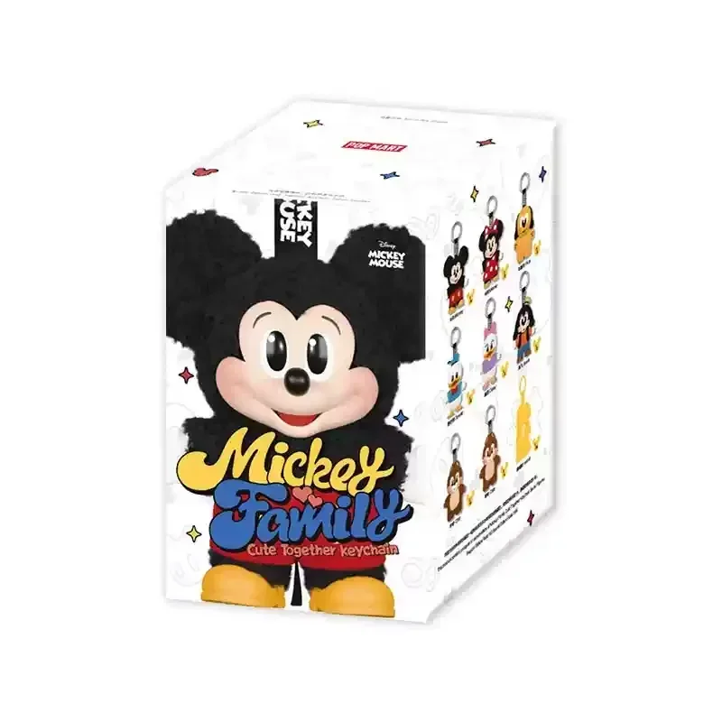 New Genuine Mickey Family Cute Together Keychain Series Blind Box Mickey Minnie Donald Duck Chip Dale Suprise Box Custom Gifts