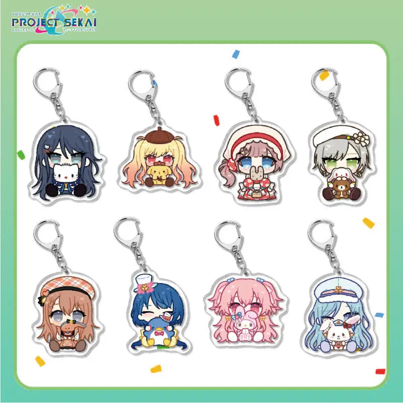 Llavero de acrílico para bolso, Pjsk Hoshino Ichika Tenma Saki Mochizuki Honami Hinomori Shiho, Colección de Anime, Regalos y Artículos de Colección