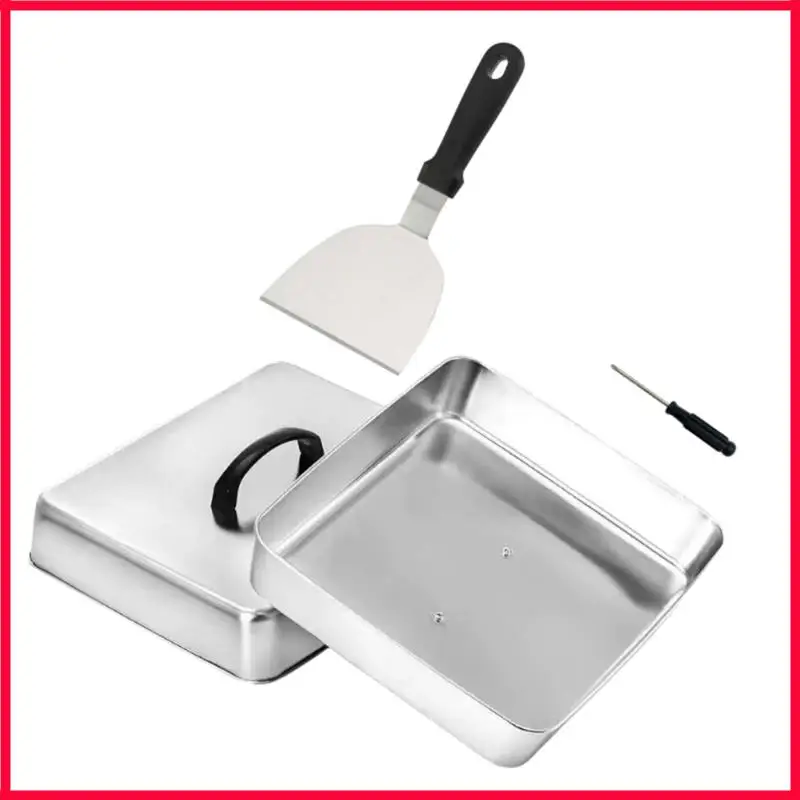 XX9B Square Cover with Top Handle for Melting and Covered Flat Top Cooking, Metal Build for Camp and Family Meal Use
