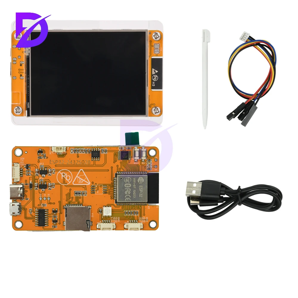 2.8-inch ESP32 Wifi Bluetooth Development Board ST7789 Driver Onboard ESP-32 Module Type C+micro USB Dual Interface