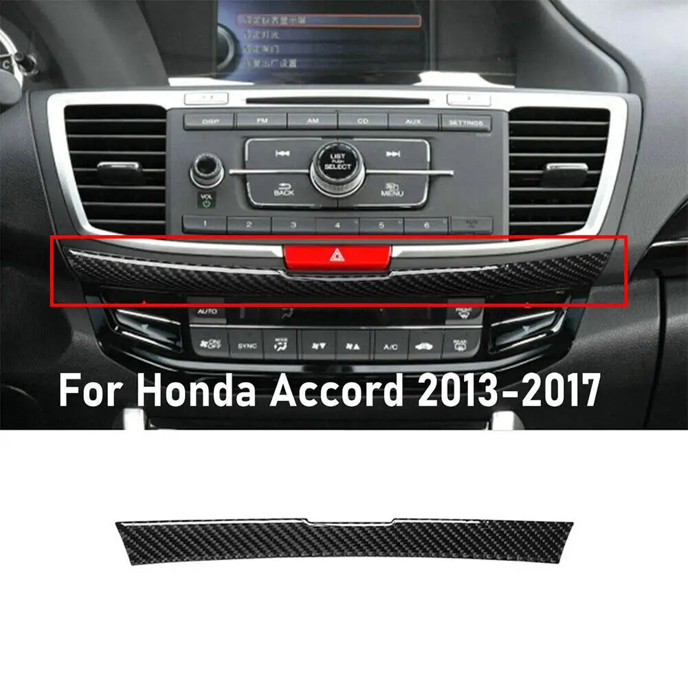 Carbon Fiber Central Console Lower Cover Trim For For Honda For Accord 2013 2014 2015 2016 2017 Interior Decoration Sticker Prot