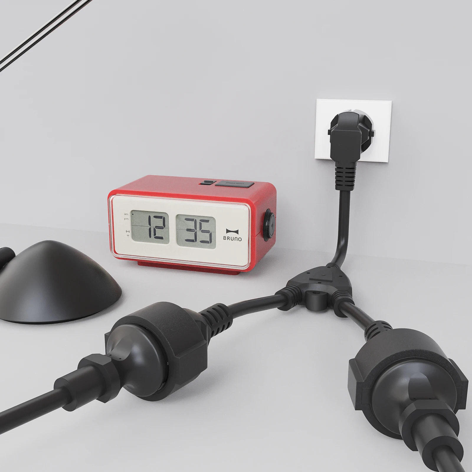 Protective Contact Extension Cord, AC Y Plastic Cable Short Cable With 2 Outlets, Socket IP20 With Dual Plugs For Home, Office