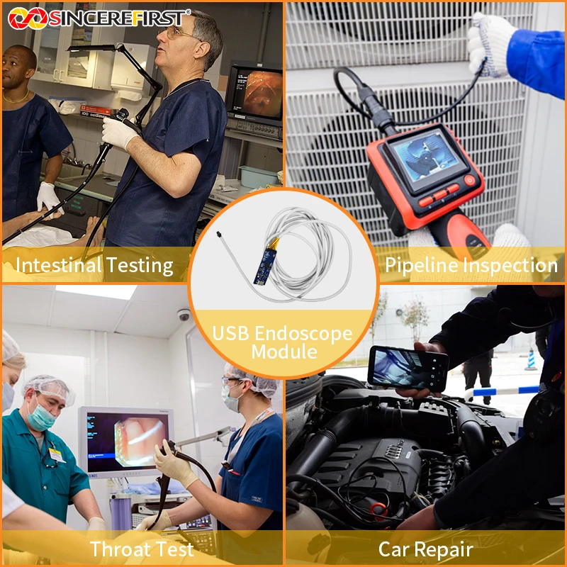 Glass Lens Mini 2MP 5MM D100 D70 1080P 60FPS Gynecology Inspection Endoscope Camera Module USB UVC With OV2740 Camera Sensor