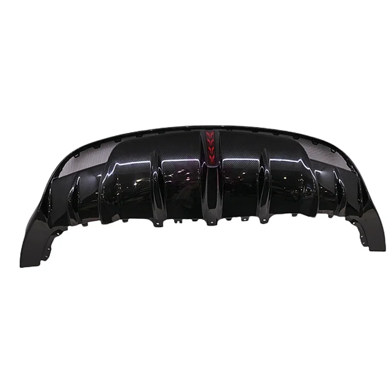 For Model Y S style dry carbon fiber LED lights Rear diffuser Side skirts Rear spoiler PP plastic Front bumper Body kit