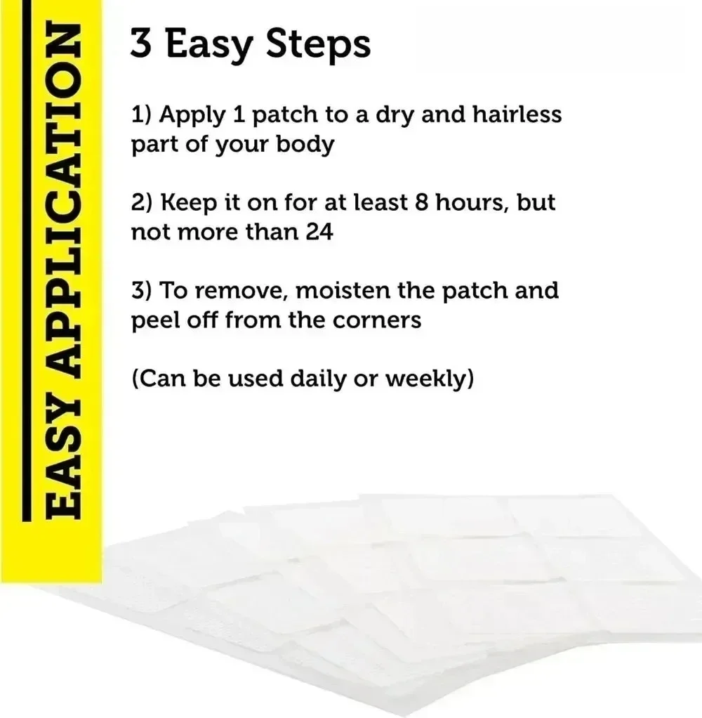 Saw Palmetto Transdermal Patch Energi Pertumbuhan Rambut - 30 Patch Pasokan Satu Bulan