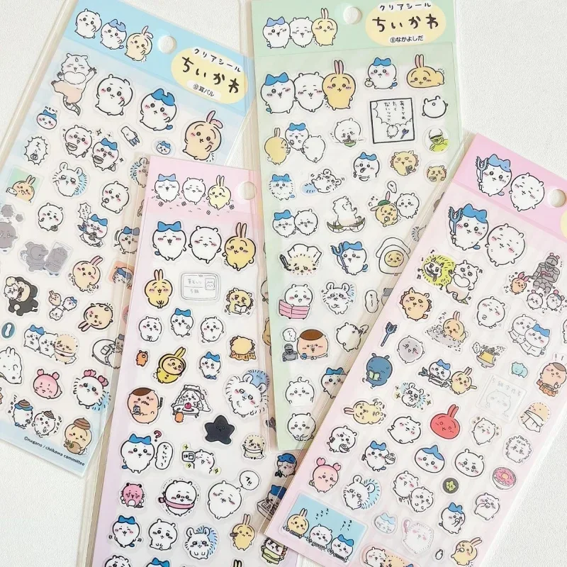 

4pcs Anime C-Chiikawas Sticker Cartoon Hachiware Usagi Sticker Cute Decorative Sticker Kawaii Notebook Decoration Kids Gift
