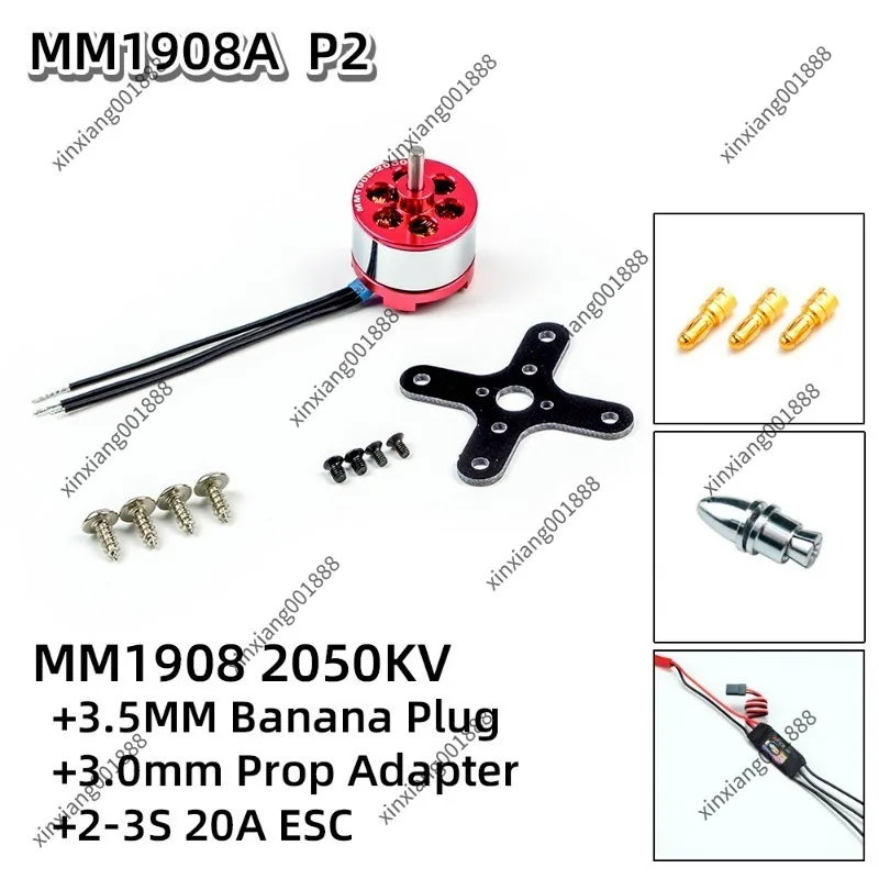 For 1908‑C20 RC Brushless Motor 1550KV 2050KV Outrunner For Fixed‑Wing & Multirotor Aircraft