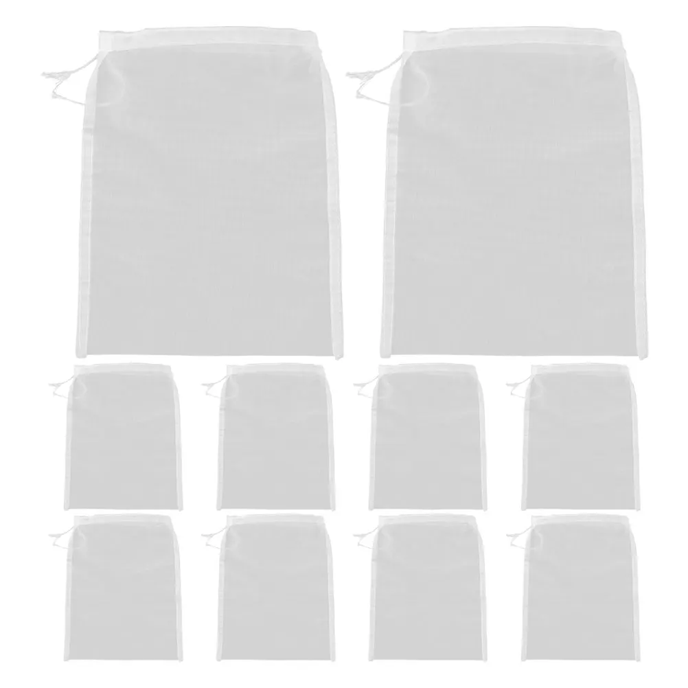 

10Pcs Ultrafine Mesh Strainer Bags Nylon Filter for Wine Juice Tea Spices Kitchen Sieve Fine Mesh Kitchen Strainers