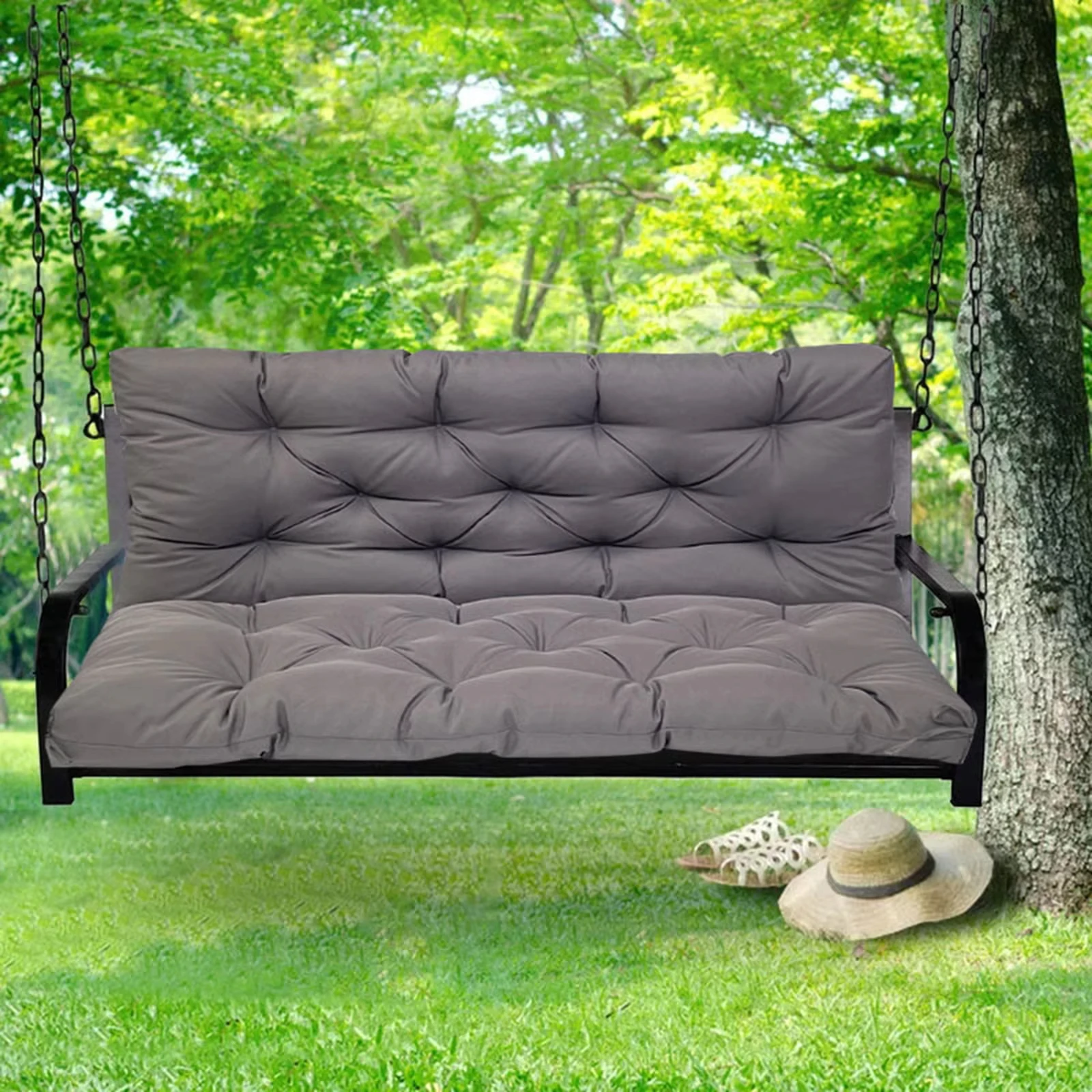 Cojines de banco para exteriores para muebles de exterior, cojines gruesos impermeables para columpio, cojín de asiento grueso, cojín para sofá