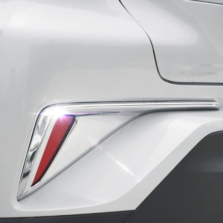 For Toyota CHR C-HR 2017-2020 Front Rear Foglight Lamp Sticker Cover Fog Lights Lamps Eyelid Eyebrow Strip Cover Trim