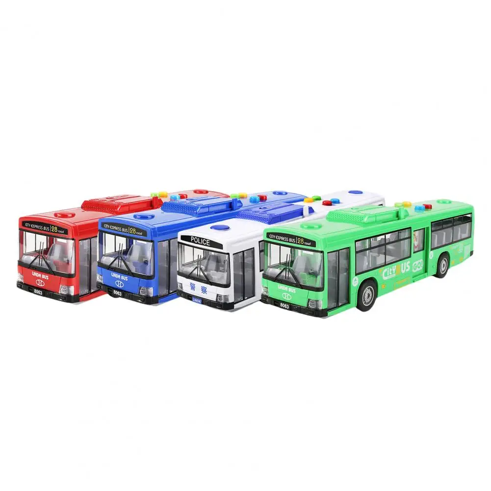 Durable Toy Bus for Kids Model Car Toy Bus Friction-powered Toy Bus with Lights Sounds Realistic Model Car for Kids for Boys