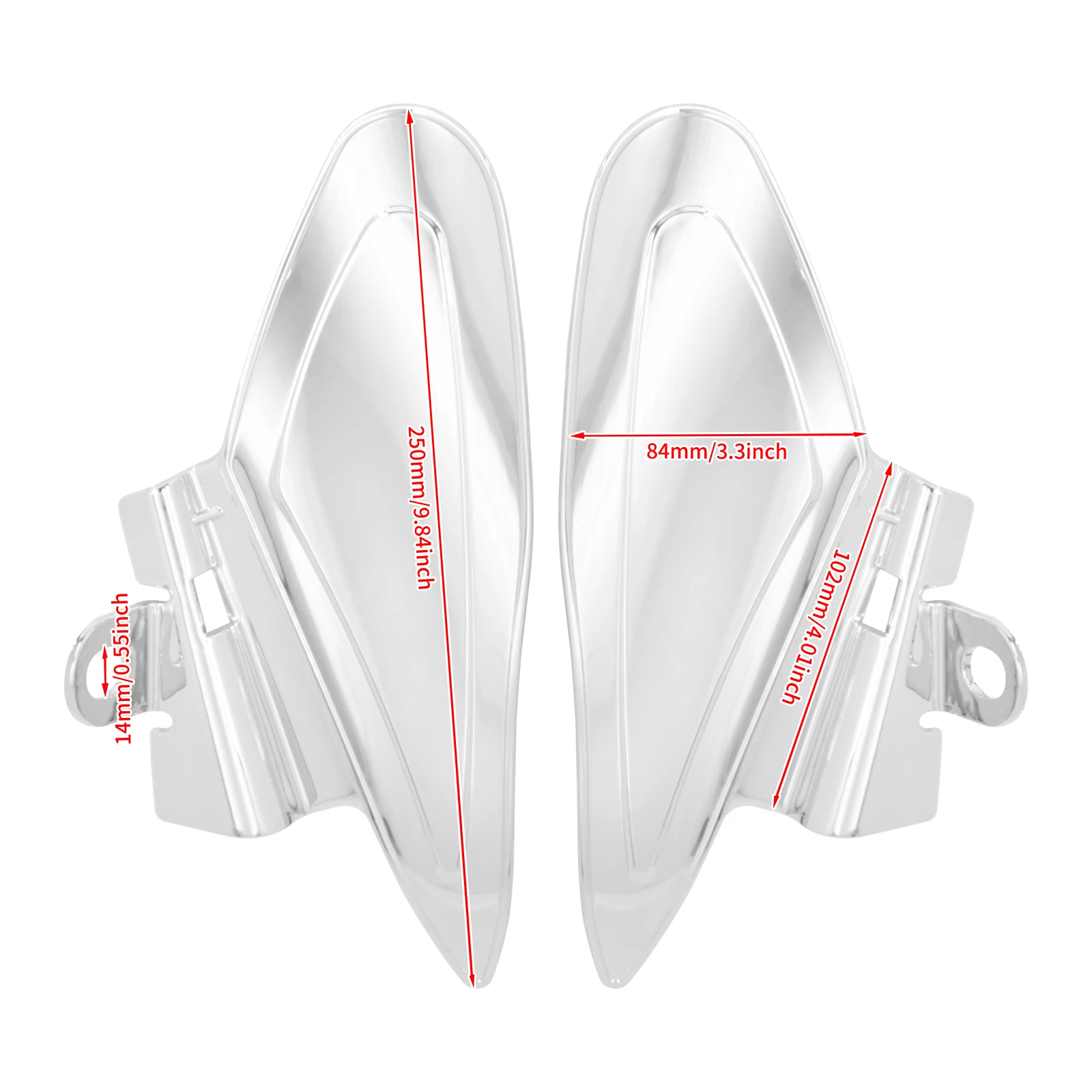 Motorcycle Chrome Reflective Saddle Heat Shields Air Deflector For Indian Chief Classic Vintage Roadmaster Chieftain 2014-2022 view 5