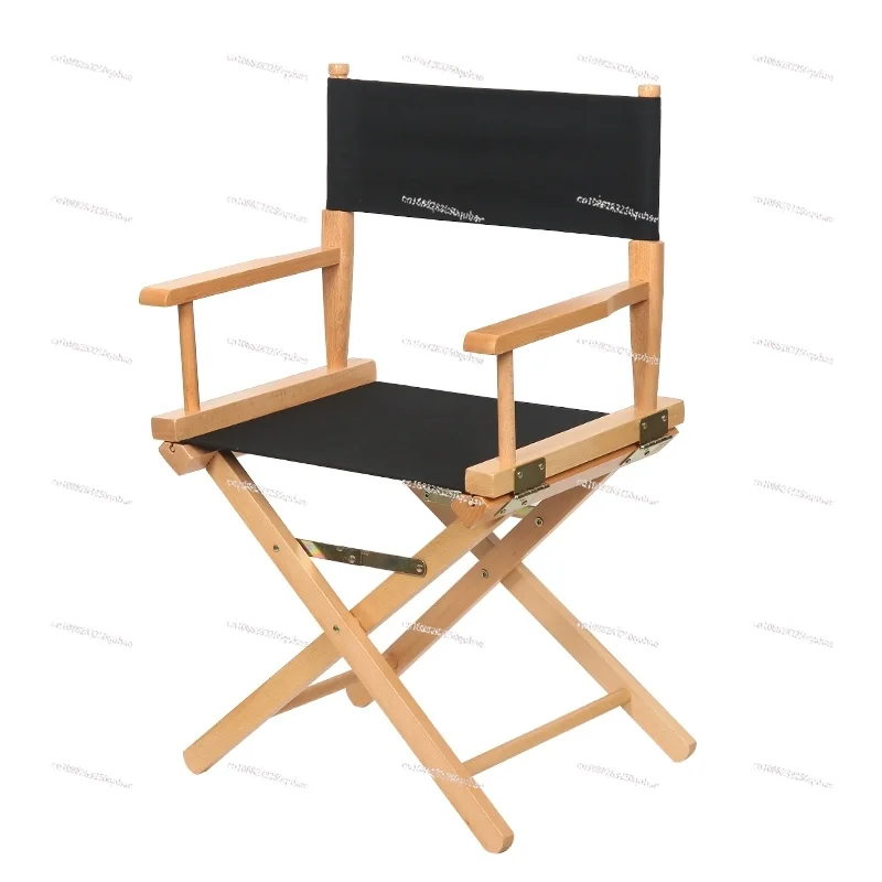 

logo Solid Wood Director Folding Canvas Chair Leisure Outdoor Back Chair Makeup Chair Photography Prop Exhibition Display