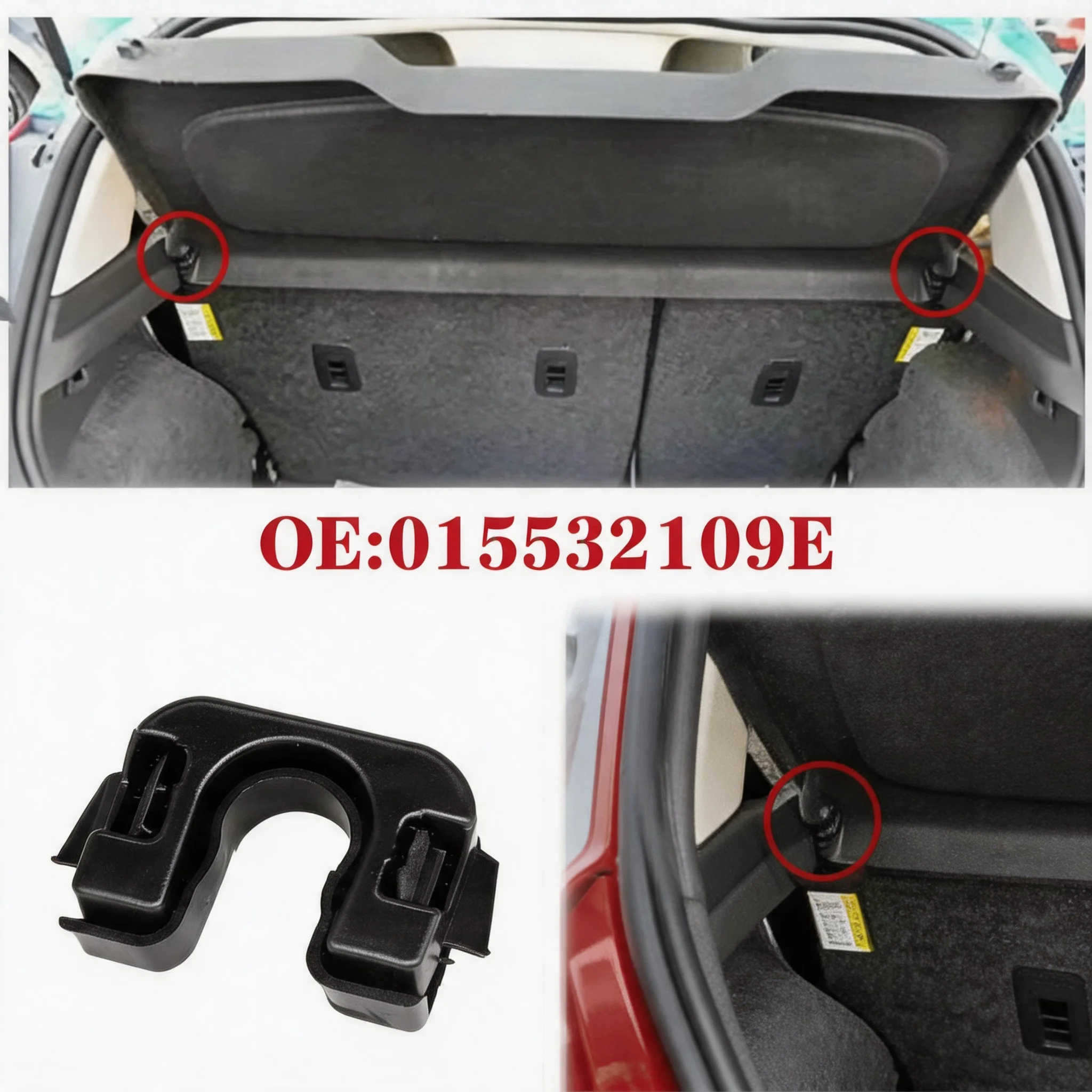 Suporte para Capa de Bagageiro 4 Peças Clipe de Teto para Bagagem Compatível com Ford Fiesta Mk7 Mk8 Focus B-Max C-Max Peças Automotivas