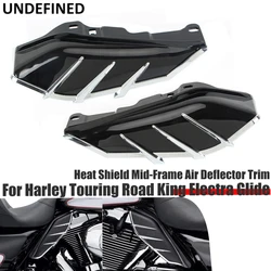 Heat Shield For Harley Touring Street Glide Road King Electra Glide FLHX 2009-2016 Motorcycle Mid-Frame Air Deflector Trim Black