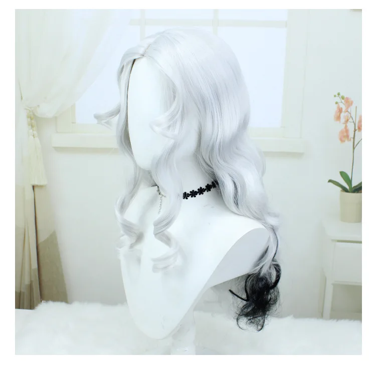 Game Identity V White Gray gradient white Ada Mesmer Emil Cosplay Wig