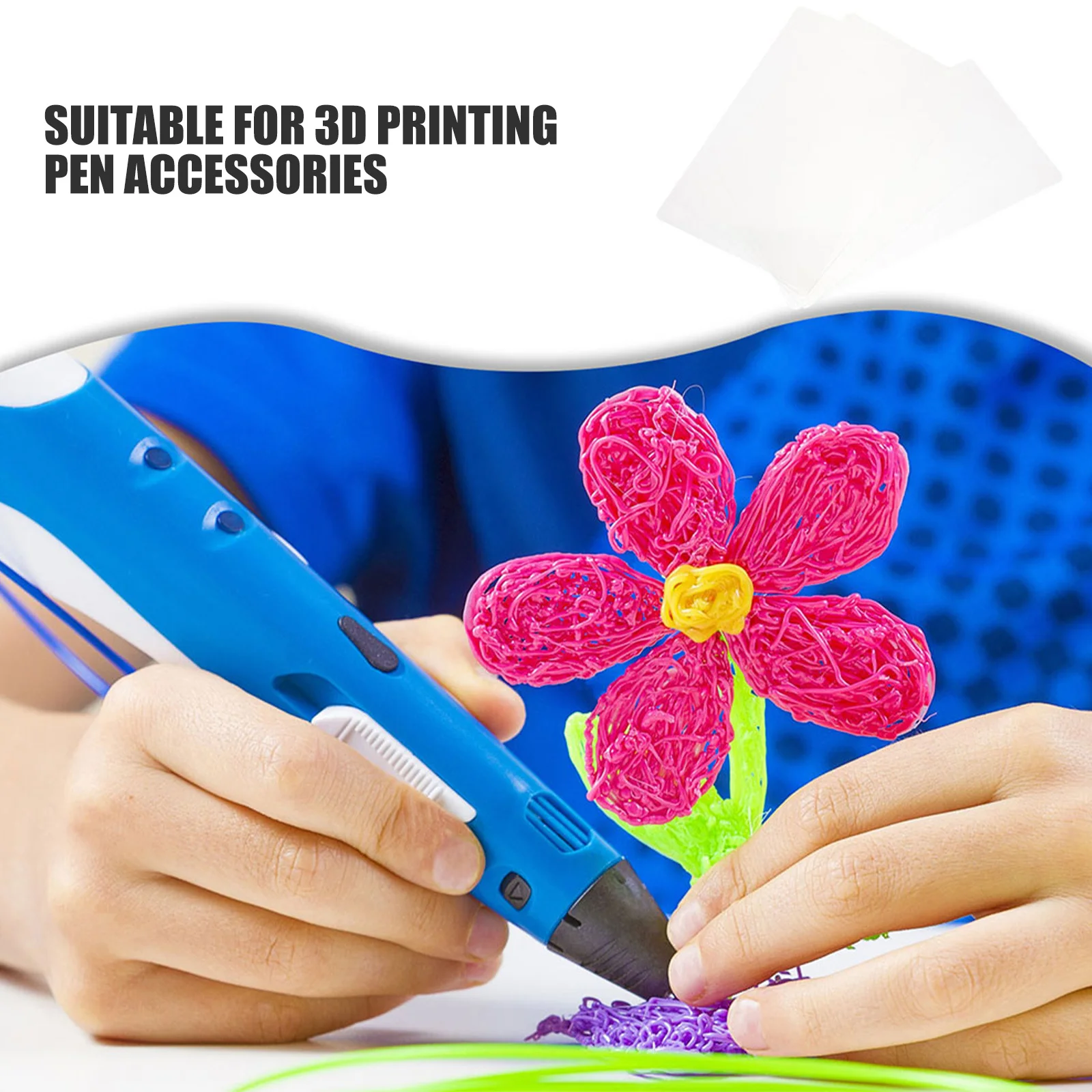 12Pcs 3D Printing Pen Accessories Transparent Drawing Board 20x14cm High Transparency PVC Mat for DIY Art Projects Copying