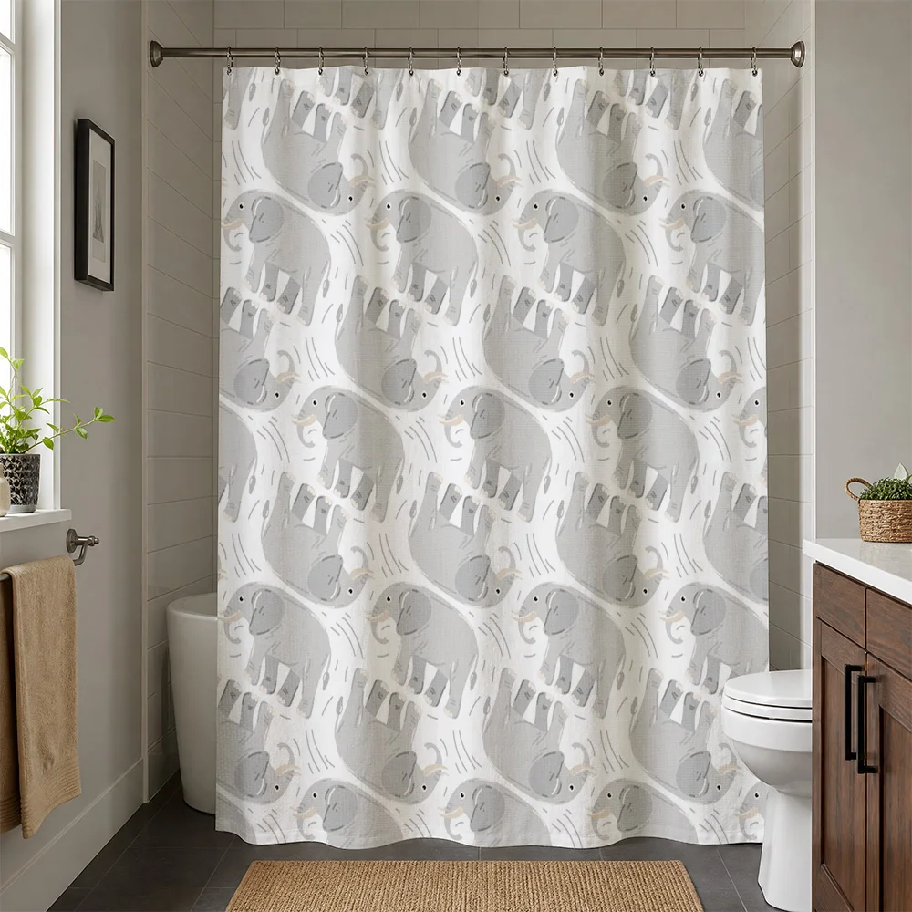 Cute Pandas Shower Curtain Waterproof Bathroom Shower Liner Novelty Decor for Kids and Adults Modern Home Bathroom Accessories G