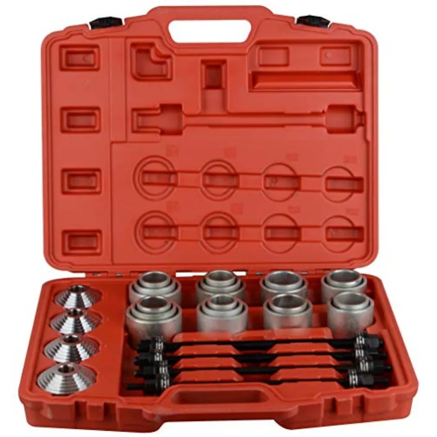 

Pull and Press Sleeve Kit with 28 Pcs Universal Remove Bushes Bushing Bearings Seals Compatible with Most HGV and LCV Engines