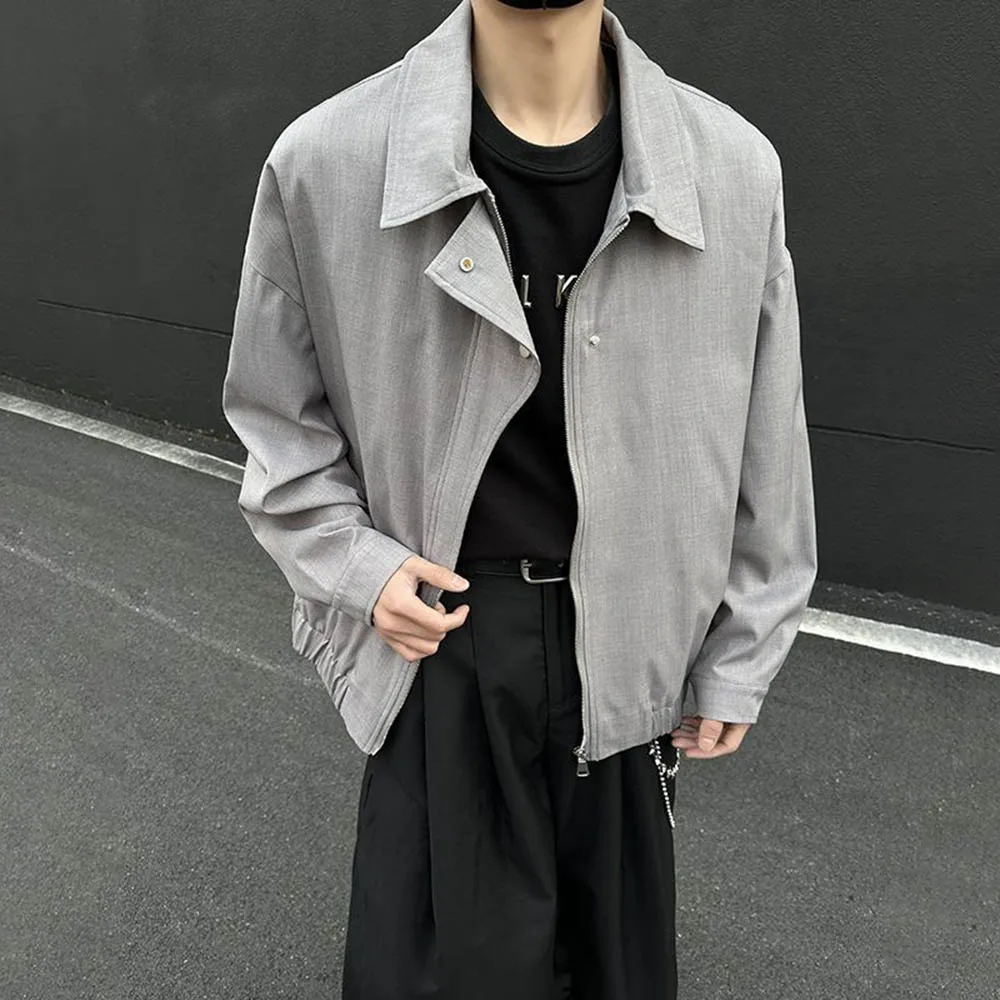 

Men's Solid Color Long-Sleeved Jacket American Retro Fashion Trend High Street Loose Casual Breathable Niche Autumn Men's Tops