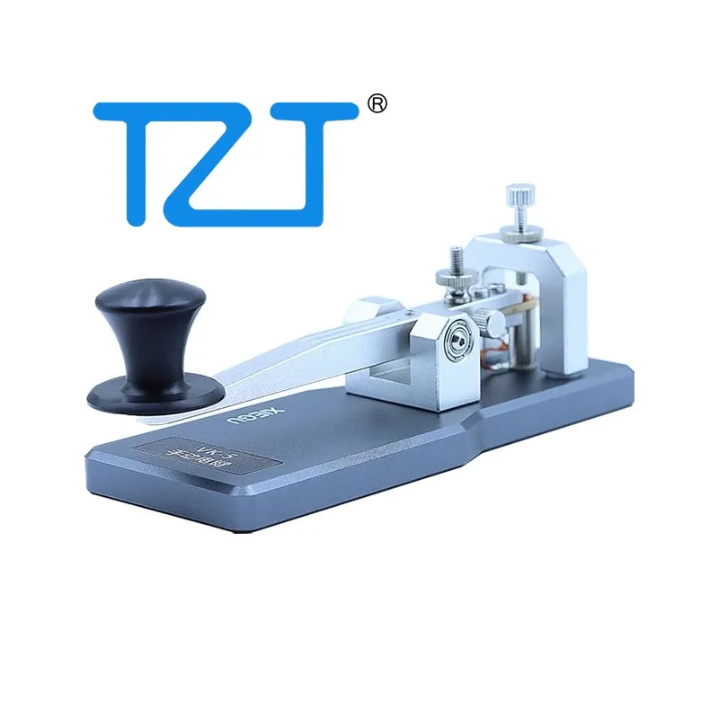 TZT VK-5 Mini Shortwave Radio Aluminum Alloy Automatic CW Electric Key 3.5mm Interface with Adjustable Contact Gap