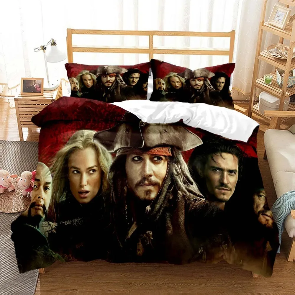 Caribbean Nautical Duvet Cover Set Boat Pirate Bedding Set Comforter Cover Anchor Compass Pirates Quilt Set