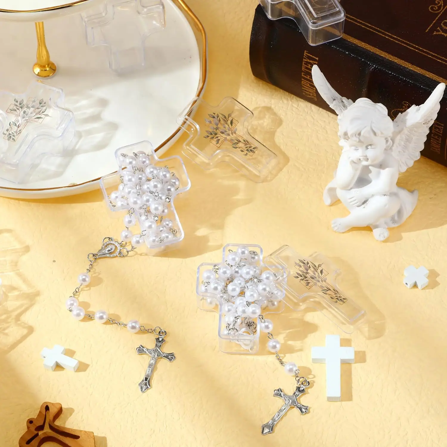 Jewelry Box Cross (Referring To Shape) Clear Box Gift Box Plastic For Party Favors Display Gifts
