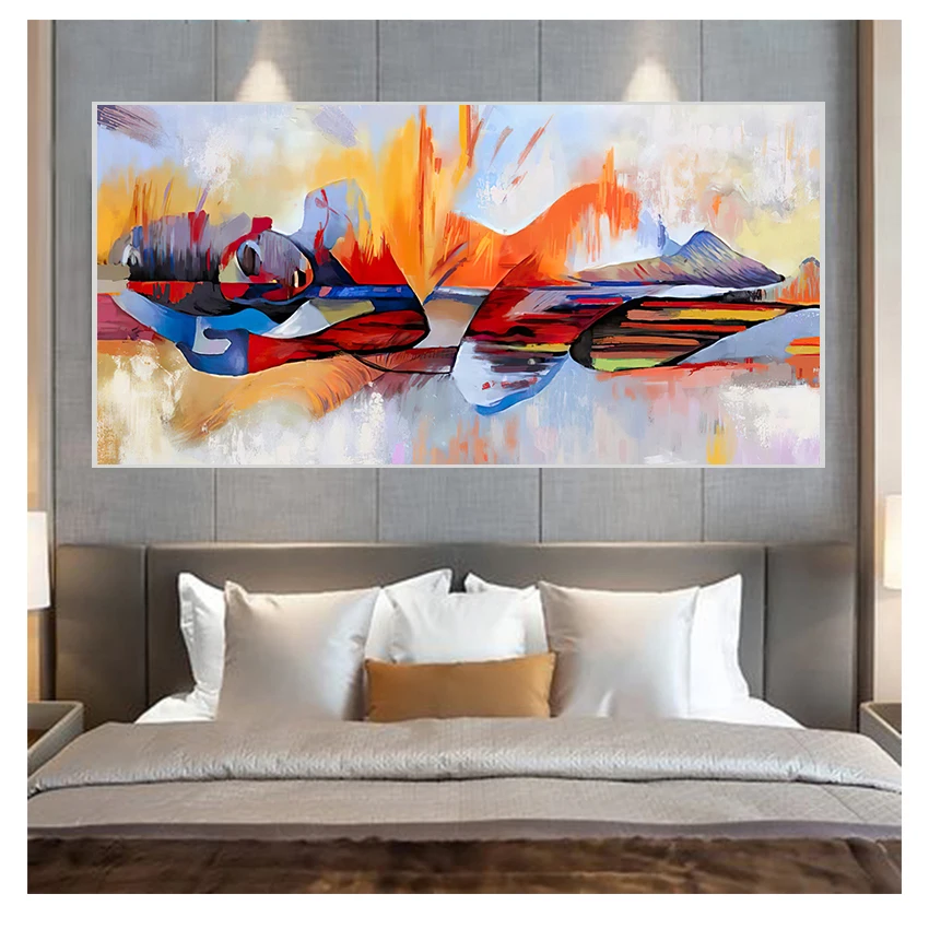 Paintings on Canvas Religious Posters and Prints Wall Art Hanging Pictures for Living Room Decor Large Lord Buddha Abstract Oil