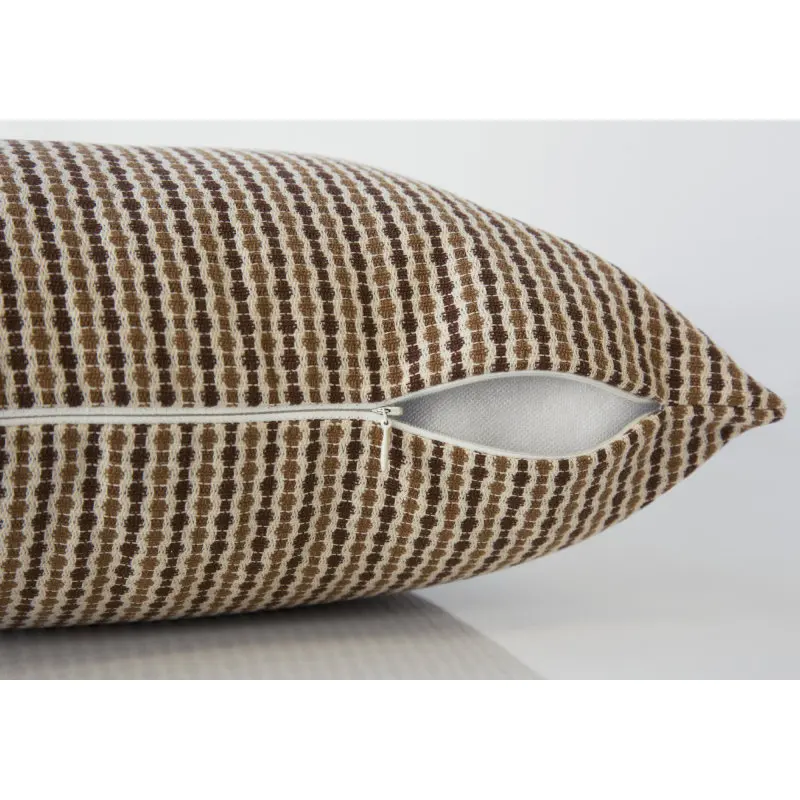 枕、2個セット、18 X 18 正方形、インサート付き、装飾用スロー、アクセント、ソファ、ソファ、寝室、ブラウン低刺激性ポリエステル