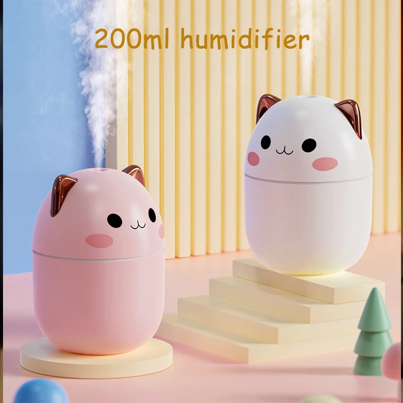 Air Humidifier Home Bedroom Humificador  Aroma Diffuser Essential Oils Ultrasonic Car Mist Maker Colorful USB Lamps