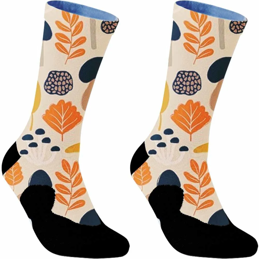 2024 New Outdoor Scene Pattern Sports Cycling Socks, Unisex, Moisture wicking, Tight Fit, Breathable and Durable